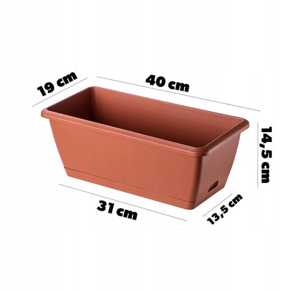 KADAX Balkonkasse 40 cm Urtepotte Urtepottestativ Balkon Blomsterstativ