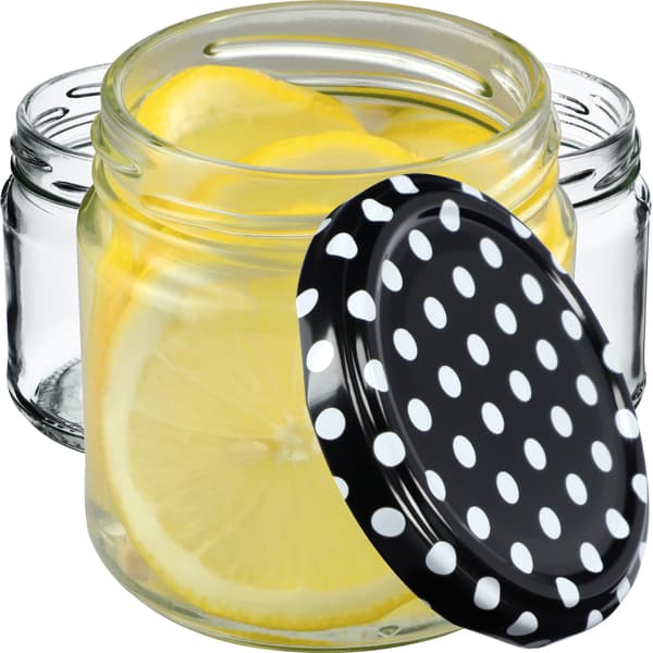KADAX Lerma säilykepurkit 200ml 50kpl 66mm + kansi "Mustat herneet"