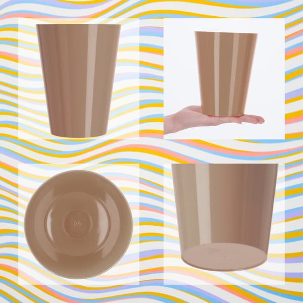 KADAX Urtepotte Orkidé Plastik Urtepotte Beige Massiv 13cm