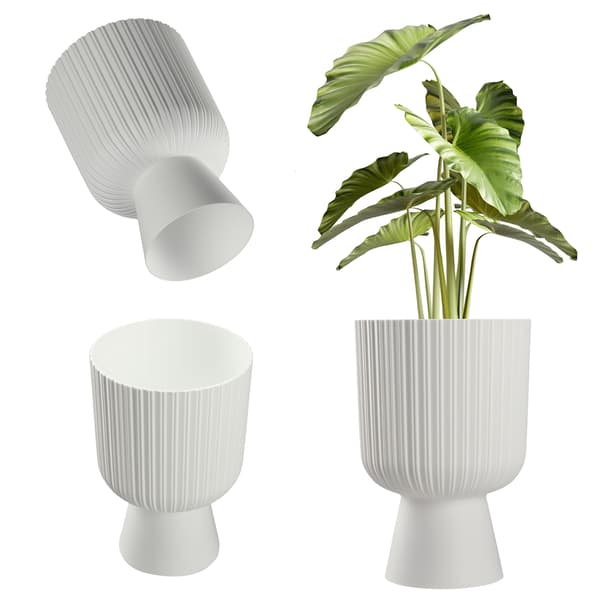 KADAX Blomkruka Blomkruka Gräsmatta Plastskydd 18 cm Blomställ Vit