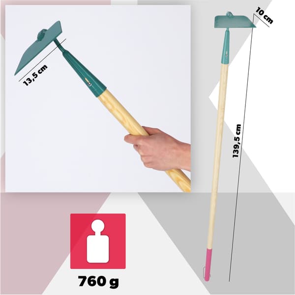 KADAX Havehakke Til Ukrudtsgravning 13,5 cm Dame 140 cm