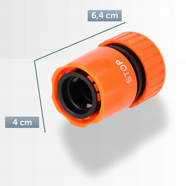 KADAX Quick Connect 3/4 tommer haveslangekobling Stop stærk vanding