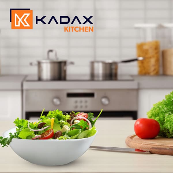 KADAX salatskål 19 cm glasskåle til suppe og snacks hvid sæt med 3