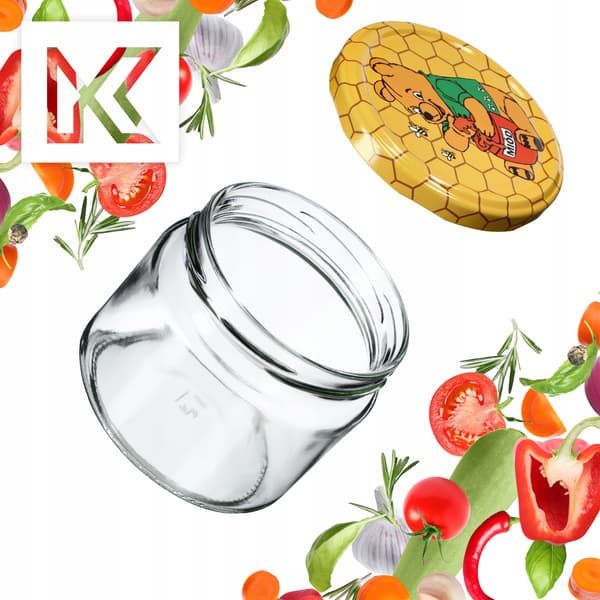 KADAX Sonka muurauspurkit 330ml 10kpl 82mm + kannet "Honey"