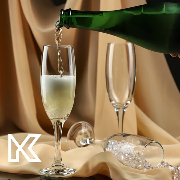 KADAX Champagne Prosecco Vinglas 220 ml Set med 6 glas