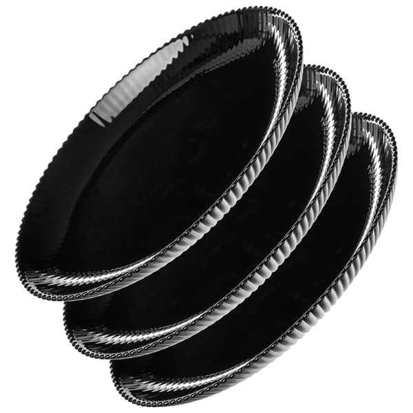 KADAX 3x Desserttallrikar 19 cm Kaktallrikar Räfflade Glastallrikar Små