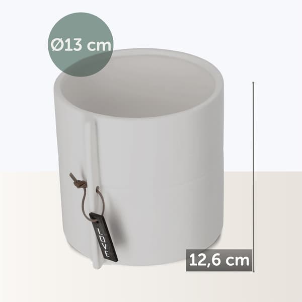 KADAX Keramik Urtepotte, Urtepotte, Rund Grå, 13 cm