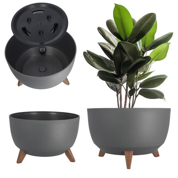 KADAX Blomkruka 40 cm med benskydd Antracit + Insats