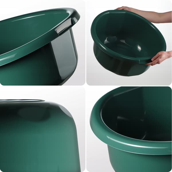 KADAX Tvättbalja Rund Stor Plastbalja Helgrön 30L