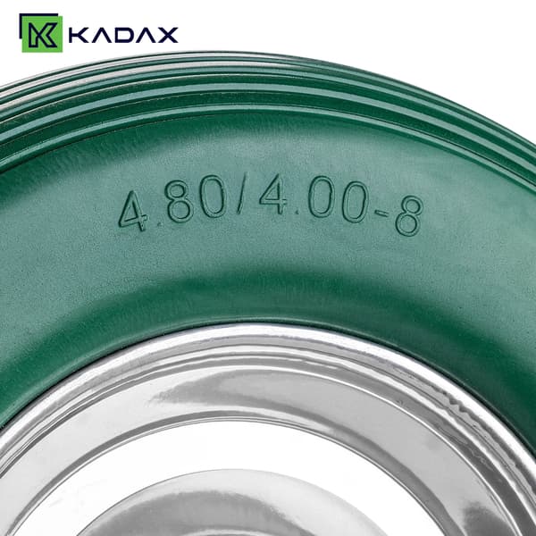 KADAX Kółka do taczek 4.00-8 PU 551030 zielone K16351 + ŚRUBY