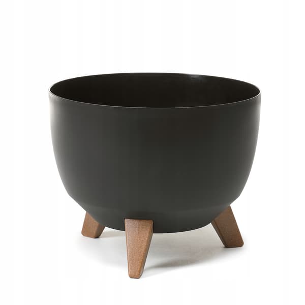 KADAX Urtepotte 24 cm Låg + Indsatsben Blomsterfod Sort