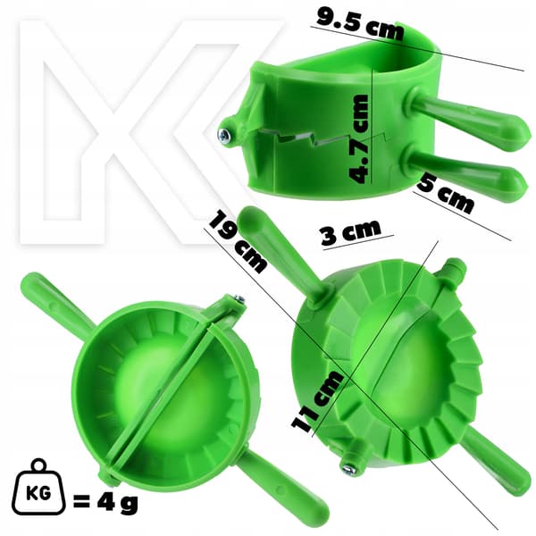KADAX Dumplingform, Dumplingskärare, Dumplingmaskin, Form, 2 st.