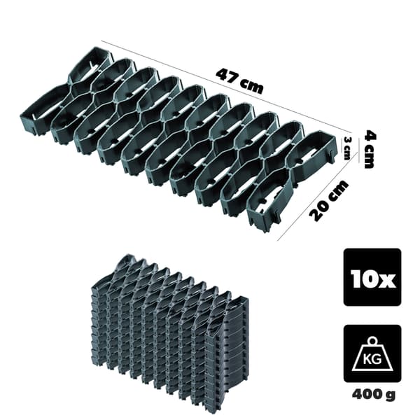 KADAX Gräsmattgaller för robotgräsklippare, perfekt för kurvor, 47 cm, 10-pack