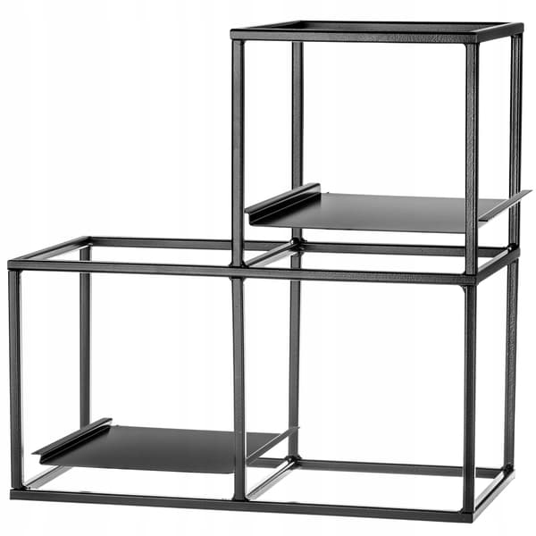 KADAX Metal Stående Blomsterhylde Sort Til Blomster Planter Dekorationer Loft