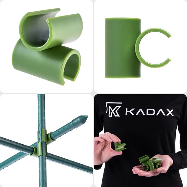 KADAX 10-pak tomatstangskrydsforbindelse 90 grader 16 mm