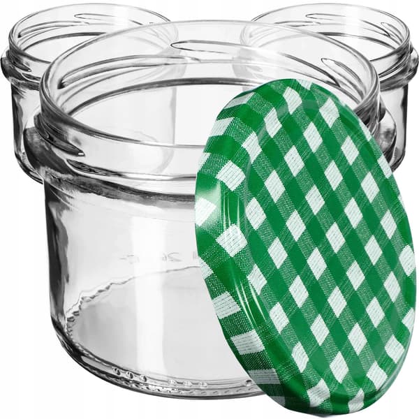 KADAX Tartu muurauspurkit 235ml 50kpl 82mm + kansi "Green grid"