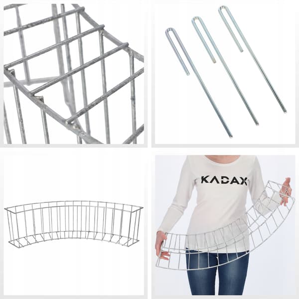 KADAX Gabion Pottenet Havekant Græsplænepanel 75 cm Stål