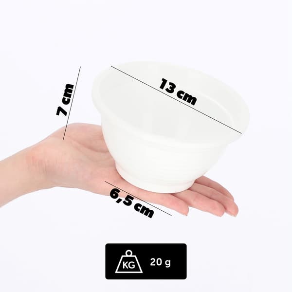KADAX Urtepotte til Kirkegård Plastik Gravsten Kirkegårdsskål Krysantemum 13 cm