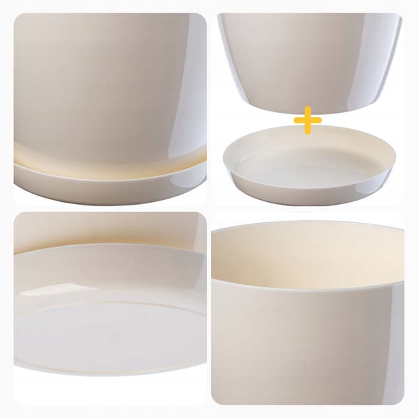 KADAX Blomkruka, Blomkruksskydd, 18 cm, Blomställ, Krämfärgad plast, 3 st.