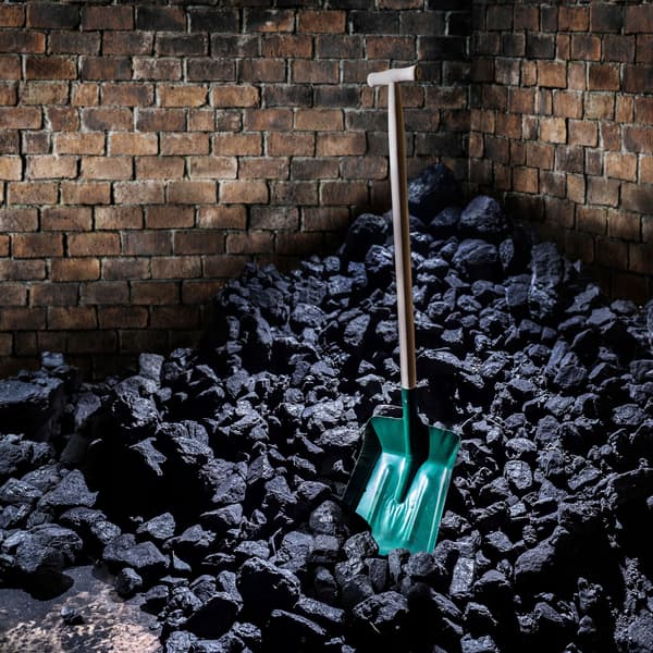 KADAX Spade för kol, sand, aska, stark spisspade i metall 115 cm