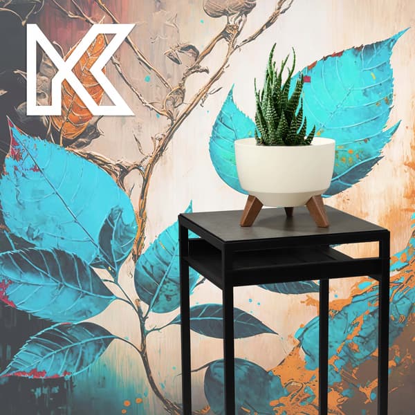 KADAX Urtepotte 24 cm Låg + Indsatsben Blomsterfod Creme