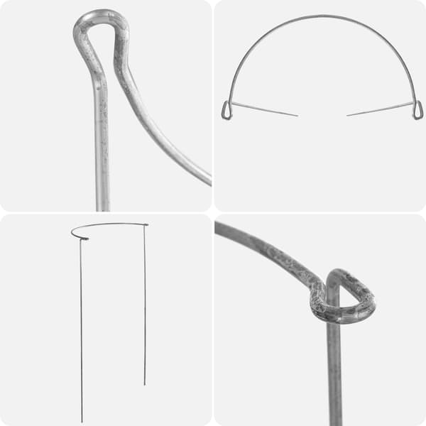 KADAX Stöd för Växter och Blommor 100 cm Stödklämma Metallbygelfäste