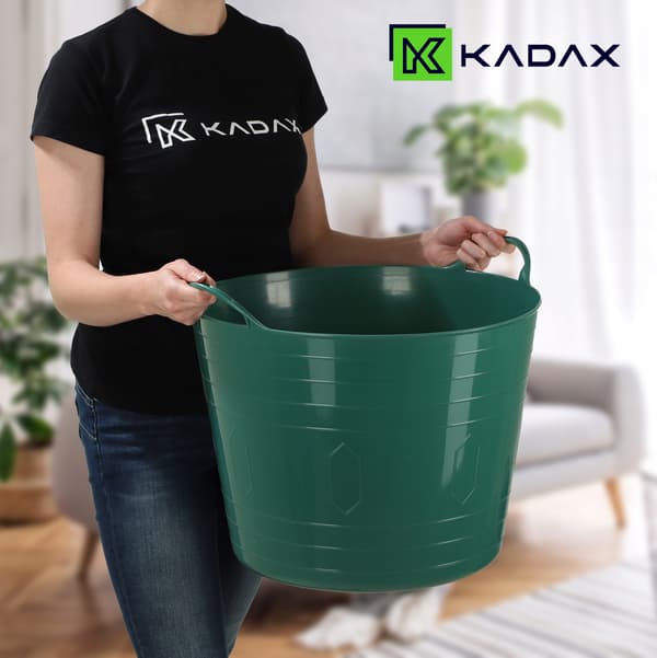 KADAX Flexibel behållarkorg Stark hink Trädgårdskonstruktion Strong Green 42L