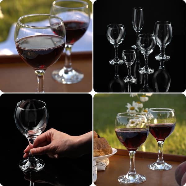 KADAX Röd- och Vitvinsglas 260 ml Set med 6 glas