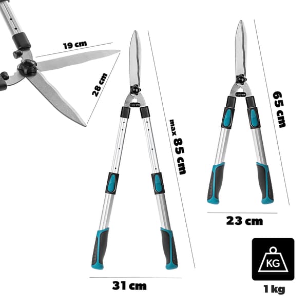 KADAX Manuell Häcksax 58cm Grenar Buskar Trädgård Vass Lätt