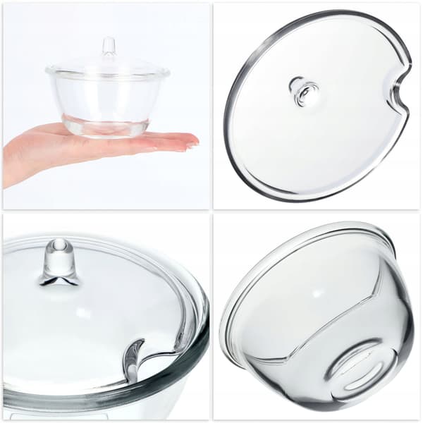 KADAX Sockerskål Sockerskål Med Lock Glas Sockerbehållare Elegant