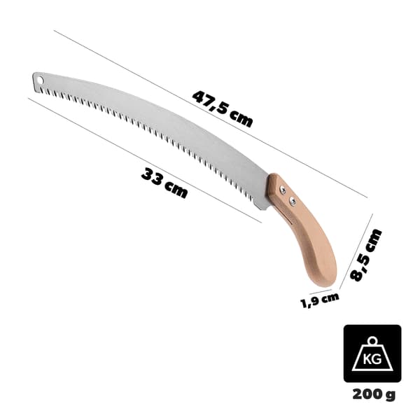 KADAX Håndsav til træskæring 48 cm havelys stærk skarp sav