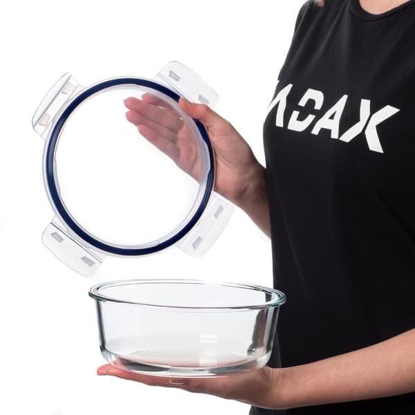 KADAX 4x Glasmatbehållare 1300ml Med Lock Matlåda
