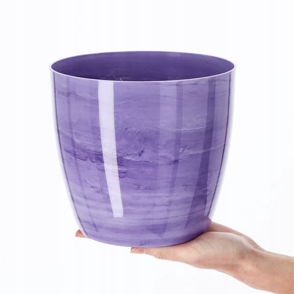 KADAX Blomkruksskydd 16cm Blomkruka Lila Marmor Vardagsrum Blomställ