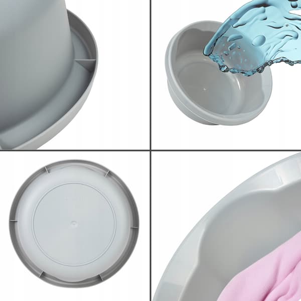 KADAX tvättställ 20L stor rund plastbehållare