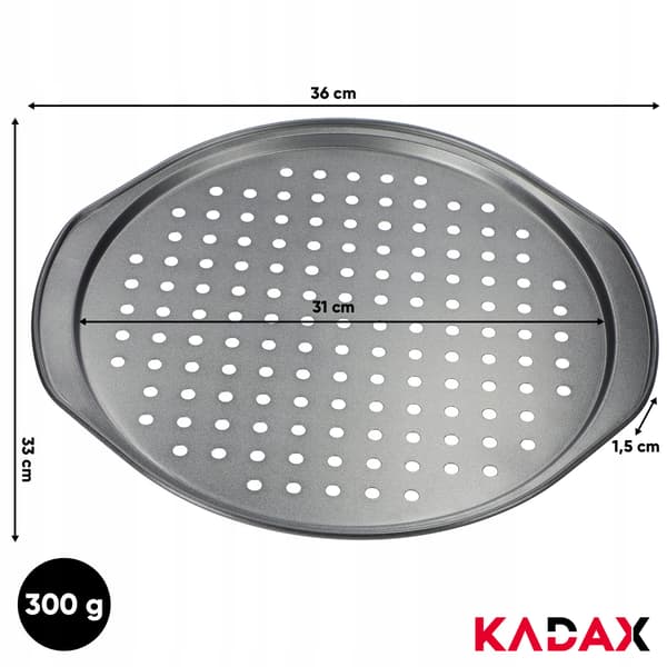 KADAX Rund pizzaplåt 31 cm perforerad plåt