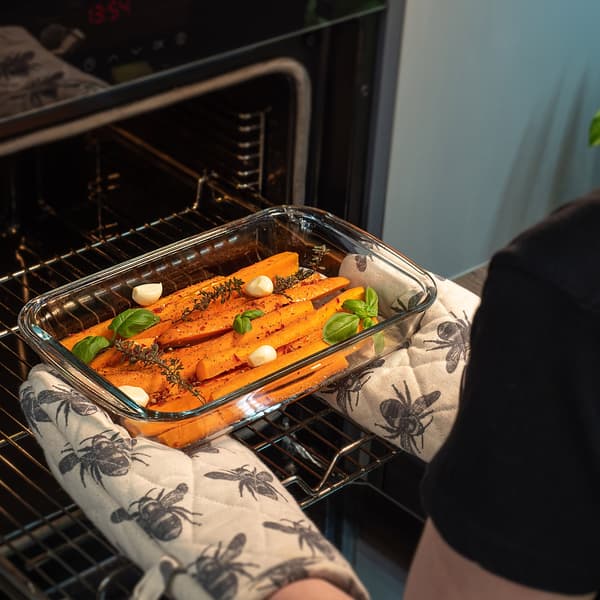 KADAX Liten 1,5L Rektangulär Glasugnssäker Gryta