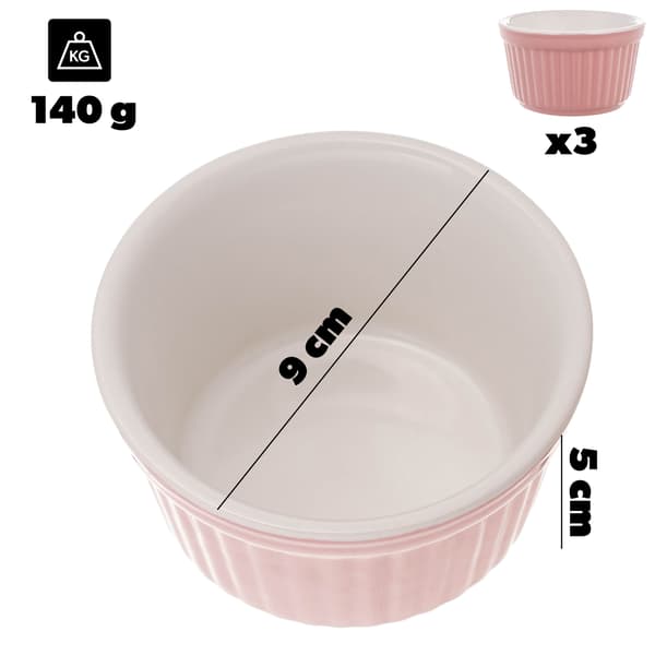 KADAX Bakformar Ramekins Ugnsfast form 9 cm Skålar 150 ml 3 st