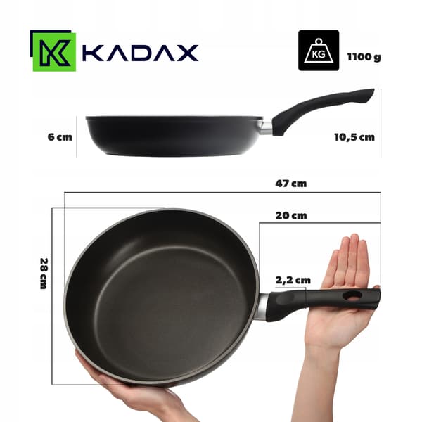 KADAX Stekpanna Gas Induktion 28 cm Non-stick Stor