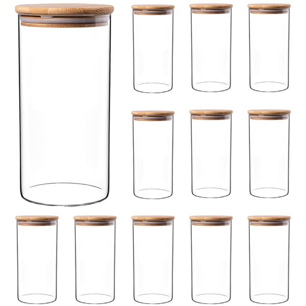KADAX Matbehållare Pasta Glas Kryddburk med Lock 1,4L