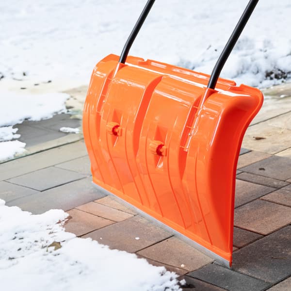 KADAX Snöskyffel Snöskrapa Kraftfull snöplog på hjul Manuell