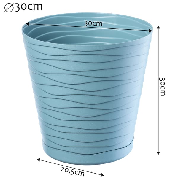 KADAX Urtepotte 30cm Plastik Urtepottedæksel med Stativ