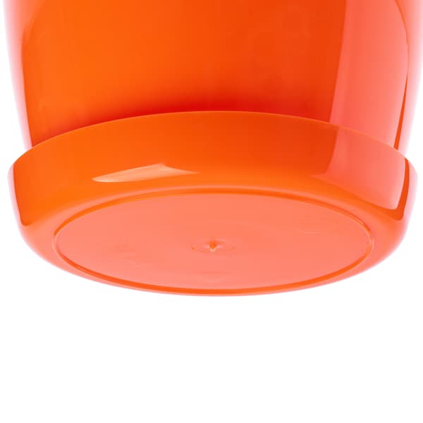 KADAX Urtepotte med Underkop Plastlåg Urtepotte 12cm Orange Kadax