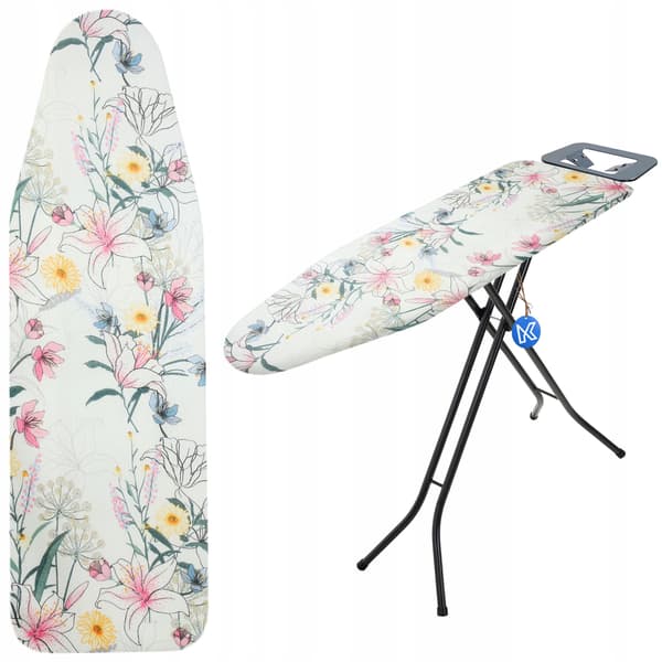 KADAX Stretch Strykbrädesöverdrag 127x46 cm Resistent Ljusa Blommor
