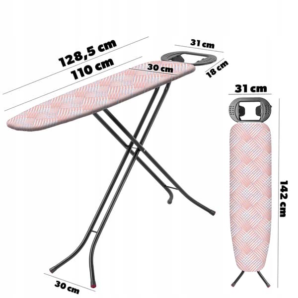 KADAX Stor Strykbräda 110x30cm Standard Hopfällbar Strykjärnhållare