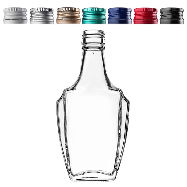 KADAX Glasflaske Glasflasker 250 ml Til Likør Vin Vodka Kapsler 10 stk