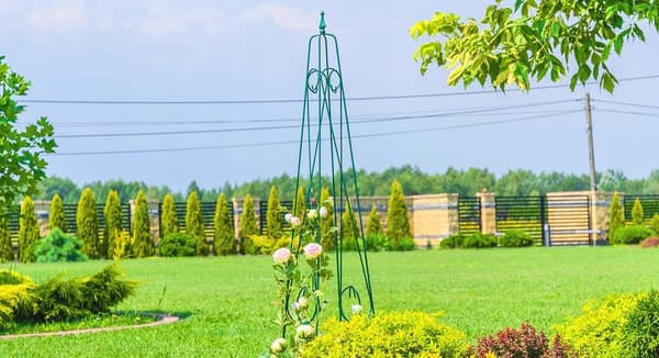 KADAX Havepergola til blomster og roser Metalstøtte til blomsterklatreplanter 150 cm