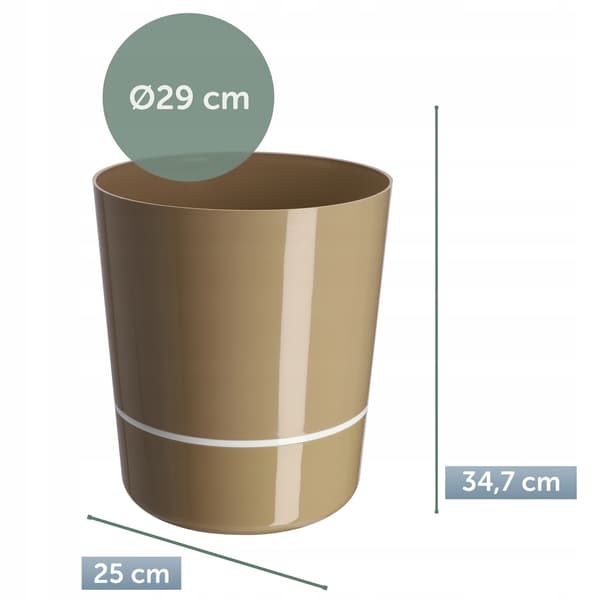 KADAX Urtepottedæksel 29 cm Todelt Plantepotte Plast