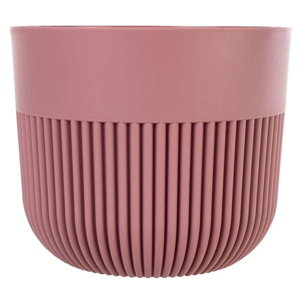 KADAX Urtepotte, Urtepottedæksel, 15 cm, Plast, Rund, Ribbet, Lyserød