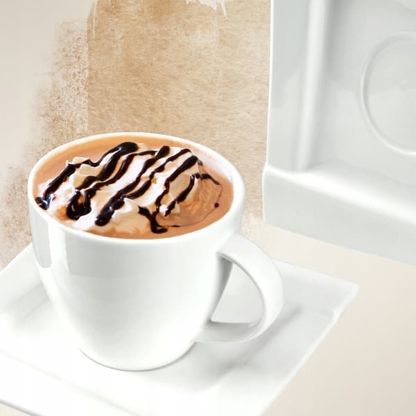 KADAX Hvide Kaffekopper Sæt 6 Kopper 220ml Porcelæn Gave