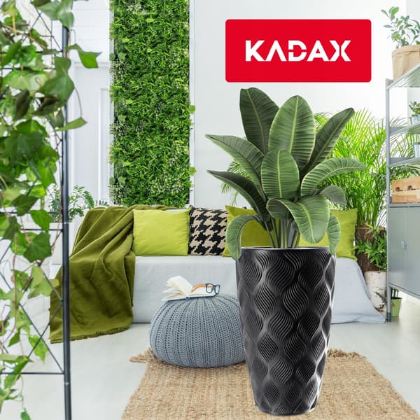 KADAX Urtepotte med Indsats 48cm Urtepottedæksel Plast Høj